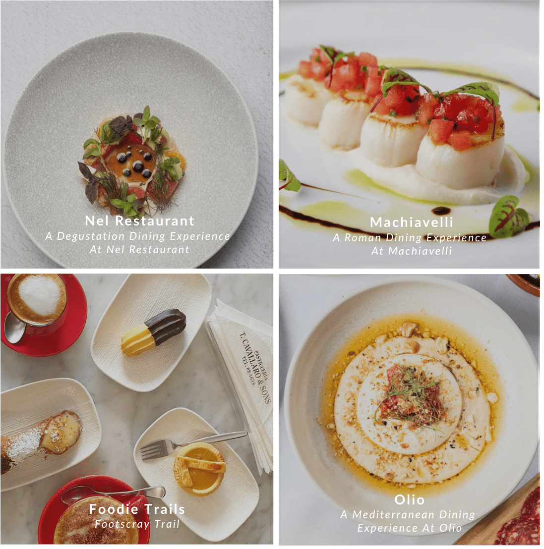 Gourmet Dining - Experience Portfolio for business - We Wander
